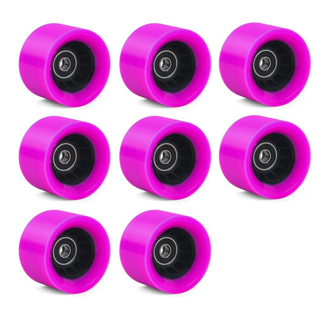 8 Pack 58mmx39mm Roller Skate Wheels 95A Quad Skate Wheels with Bearings for Outdoor Double Row Skating or Skateboard Accessorie