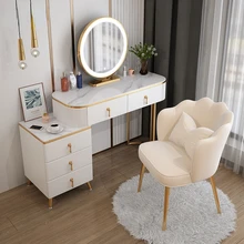 

Light Luxury Rock Plate Dresser Nordic Makeup Table Contemporary Contracted Bedroom Receive Home Furniture For Women Make Up