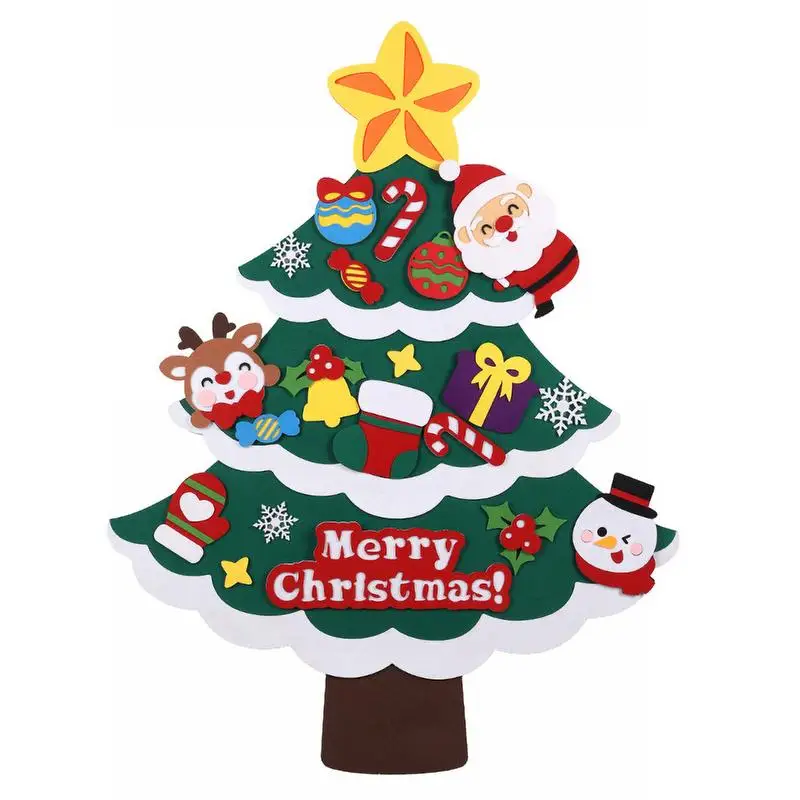 

3D DIY Felt Christmas Tree Merry Christmas Decorations For Home 2022 Christmas Ornaments Navidad 2023 New Year Gifts Xmas Tree