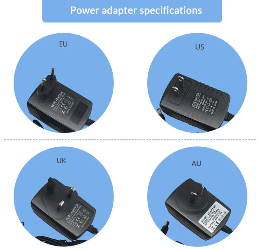 12V 4A 5A 전원 공급 장치 변압기 220V 12V 어댑터 12 V 6A 소스 1A 2A 3A 8A Led 스트립 용 Led 드라이버 변환기 충전기