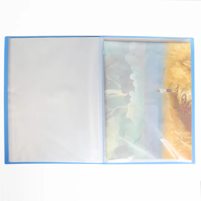 Raccoglitore economico in plastica B4 Cartelle di file Documenti Libretto Volantino 40/60 pagine Forniture per ufficio per studenti Organizzatore da scrivania - immagine 4
