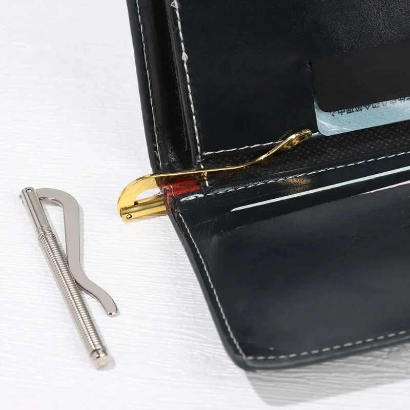 Portable Money Clip Metal Cash Holder Spring Clamp Bar Wallet Replace Parts Durable Wallet Accessory 2Pcs
