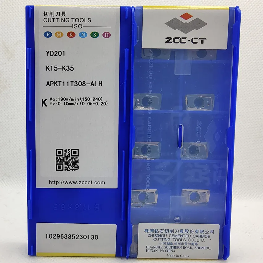 ZCC.CT APKT11T304-ALH YD101/APKT11T308-ALH YD101/APKT11T304-ALH YD201/APKT11T308-ALH YD201 CNC 카바이드 인서트 10개/박스