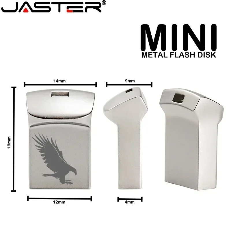 JASTER 미니 금속 USB 2.0 플래시 드라이브 실버 비즈니스 선물 메모리 스틱 펜 드라이브 방수 저장 장치 32GB 64GB U 디스크