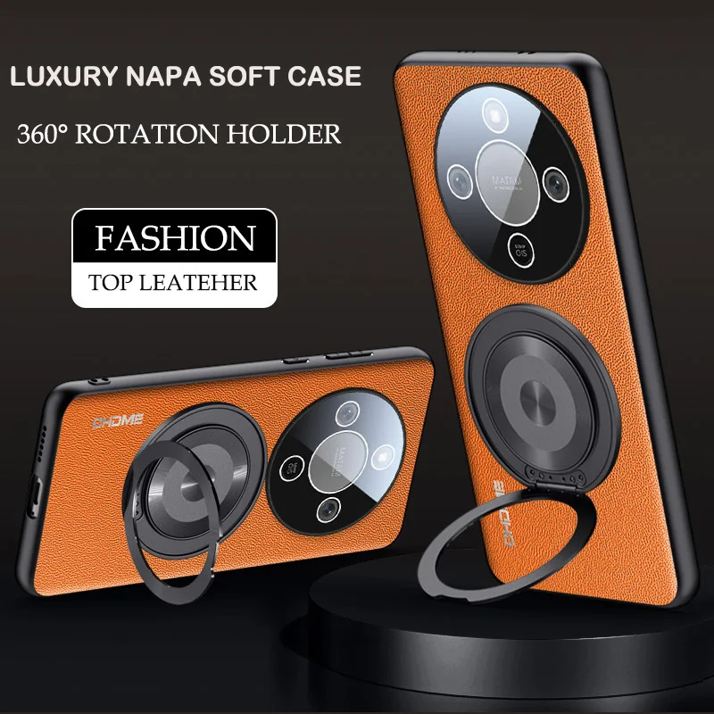 Luxury Leather Pattern Magnetic Stand Holder Shockproof Protective Case