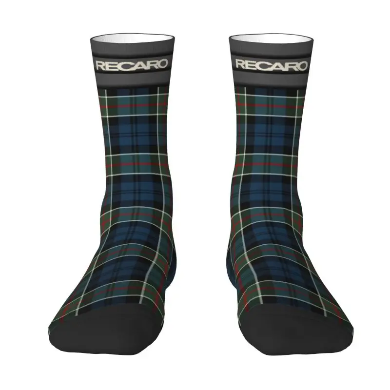 

Fun Printed Scottish Tartan Plaid Recaros Socks for Men Women Stretchy Summer Autumn Winter Crew Socks