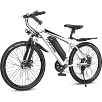 Electric Bike for Adults, 26'' 1000W Peak Ebike, Adjustable Stem, Fenders, Lockable Suspension Fork, 21-Speed 1