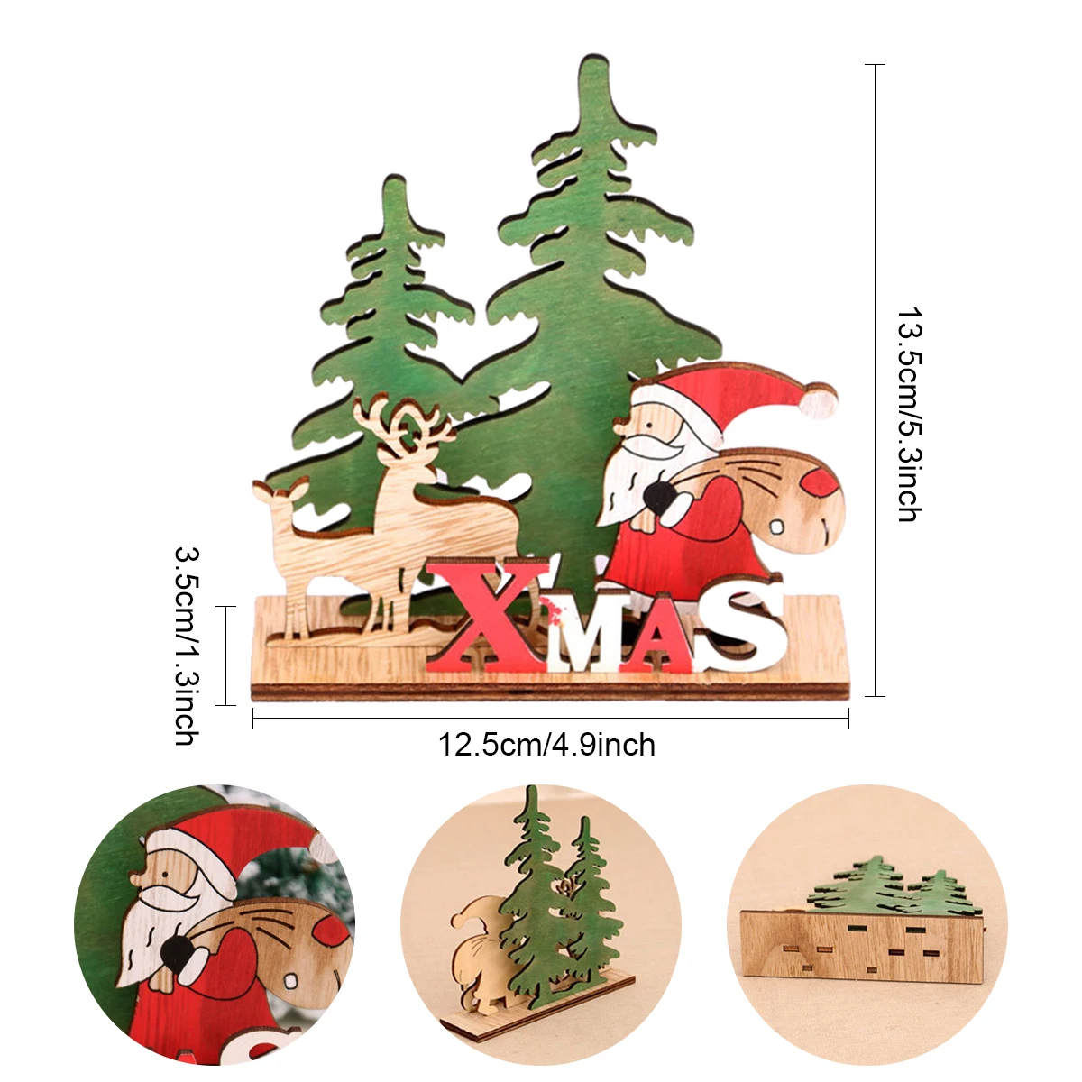 Christmas Decorations QIFU Xmas Noel Wooden Christmas Ornaments Merry Christmas Decor for Home Navidad Cristmas Decor Xmas Gifts New Year christmas decorations