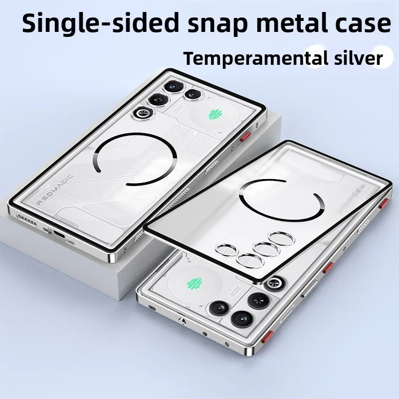 Magnetic Shockproof Matte Acrylic Phone Case with Skin-Friendly Feel