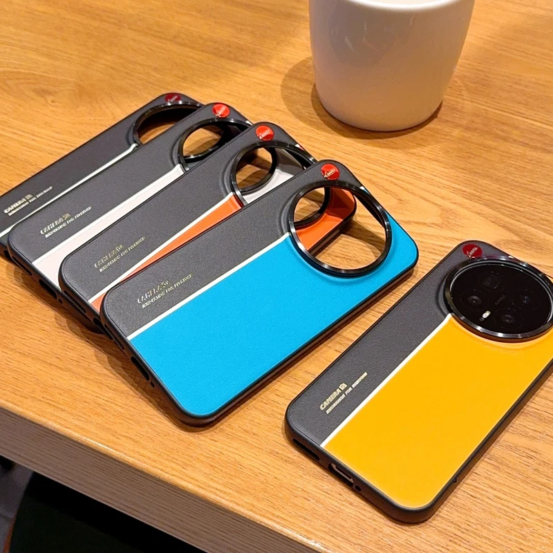 Dual-Tone Phone Case with Fluorescent Highlights and Ergonomic Design