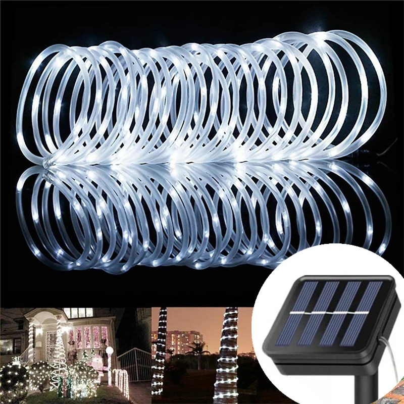 Luces De Cuerda Solar LED – Impermeable IP65 – Multicolor Con Parpadeo – Decoración Jardín 5-30M