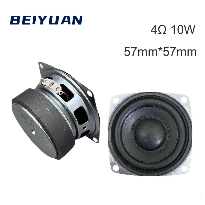 BEIYUAN 2.25 인치 풀 레인지 57mm 서브 우퍼 4 옴 10W 블루투스 스피커 수정 DIY 스피커 2PCS Harman Katon