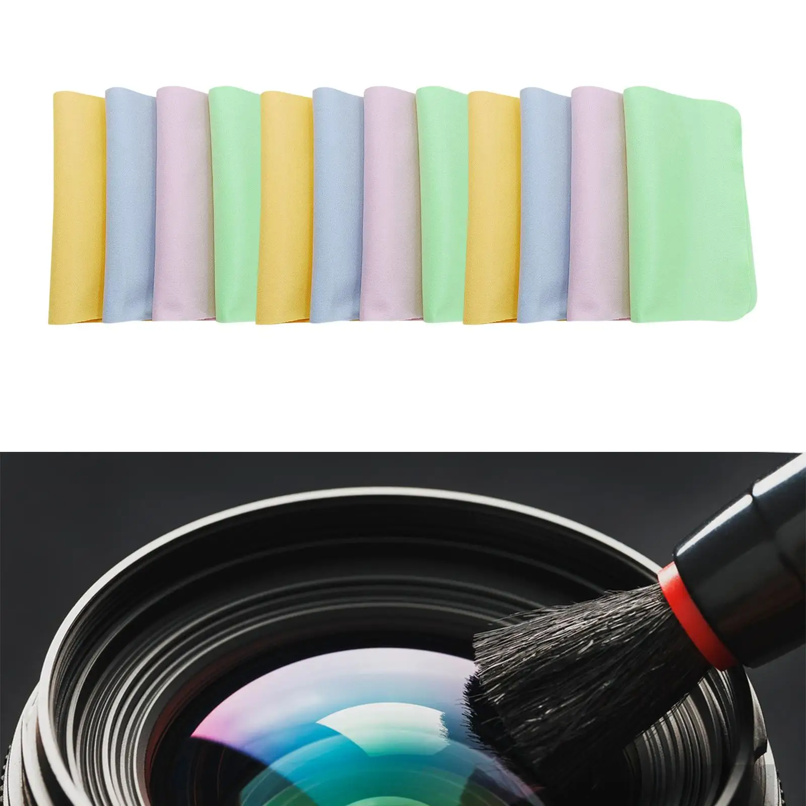 12x 안경 청소용 천 카메라 화면 표면용 부드러운 안경 청소용 천