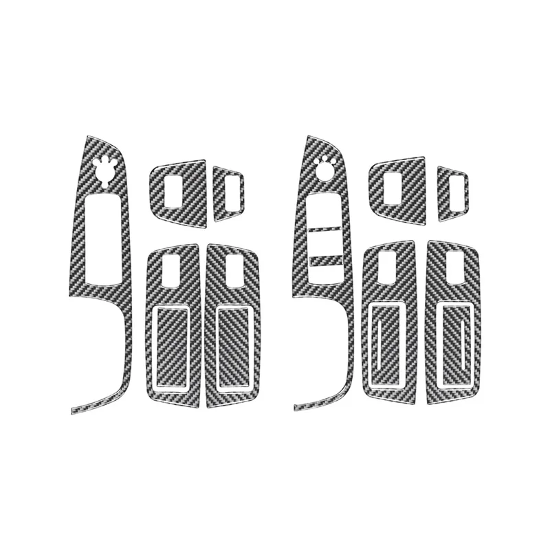 아우디 Q7 2007-2015 액세서리 카본 파이버 인테리어 자동차 윈도우 리프팅 컨트롤 패널 장식 스티커 커버 트림 프레임