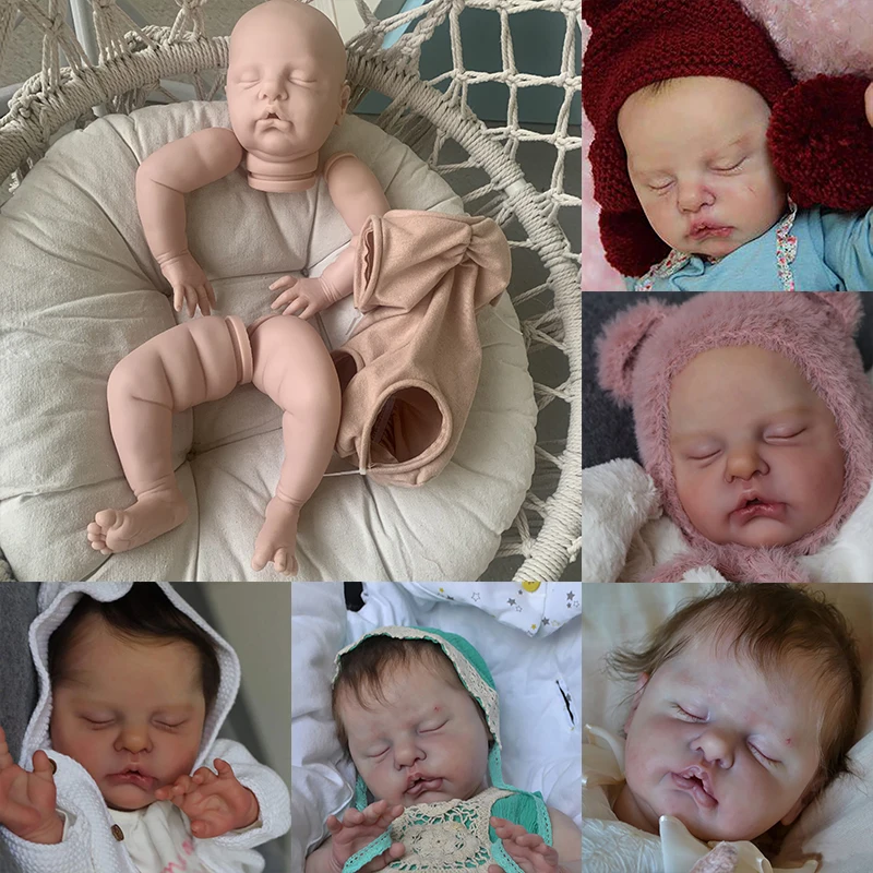 

21inch Ruby Reborn Doll Kit for Sleeping Baby Fresh Color Soft Touch DIY Unfinished Doll Parts