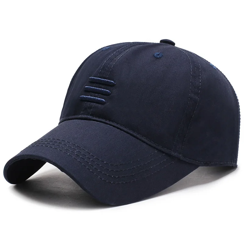 Three Horizontal Lines Embroidery Baseball Caps Spring and Autumn Outdoor Adjustable Casual Hats Sunscreen Hat