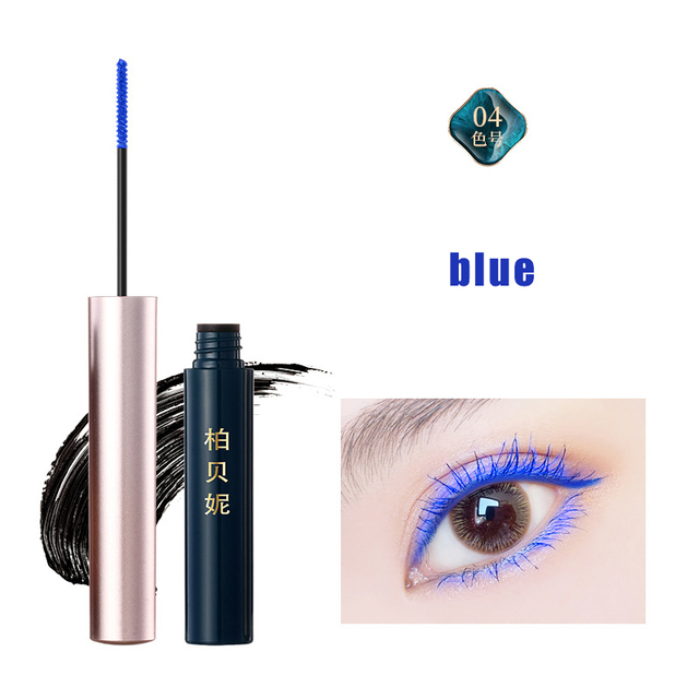 2022 4 Color Mascara Waterproof Fast Dry Long-lasting Curling Lengthening Eye Lashe Blue Pink Brown Party Color Mascara