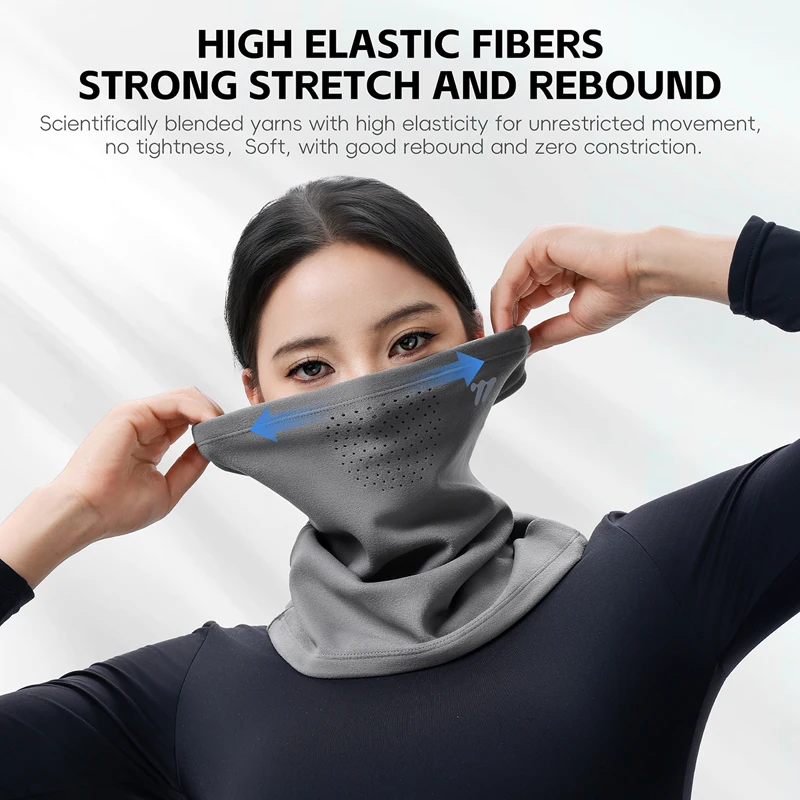 WEST BIKING Thermal Cycling Mask Winter Windproof Breathable Ear-hanging Mask Skiing Climbing Scarf Warm Balaclava Sports Gear