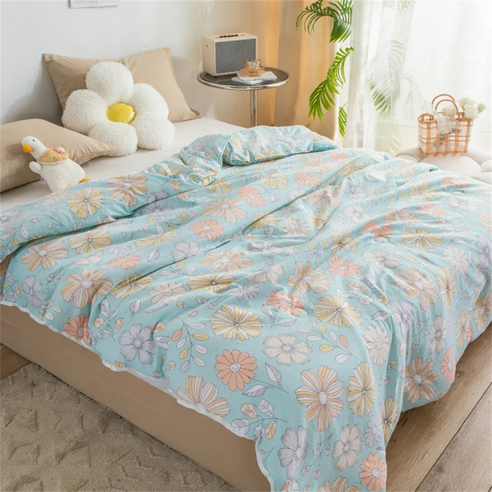 

Summer Ice Cool Thin Quilt Air Conditioning Single Double Blanket Sofa Cover Office Bed Quilts Throw Blankets Textile Bedspread