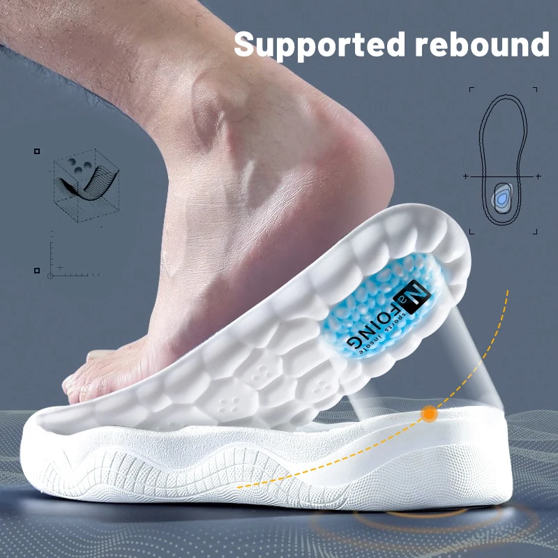 1 Paar Premium-Sport-Einlegesohlen für Schuhe weich atmungsaktiv stoß dämpfende Dämpfung für optimale Männer Frauen Fußpflege-Pads – Detail 6