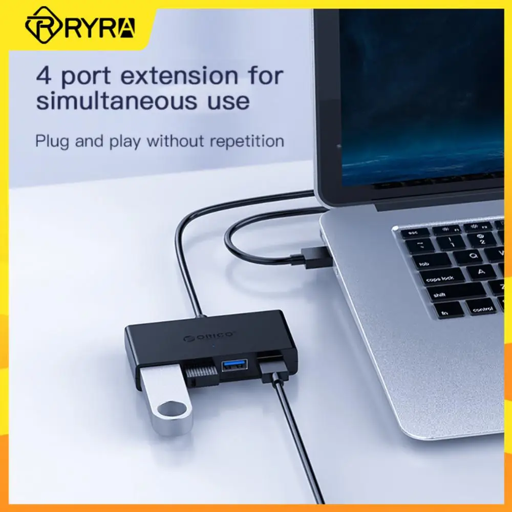 

RYRA 4 In 1 USB 3.0 Hub 4 Ports High Speed Data Transmission Splitter Multi USB 3.0 Adapter For PC Laptop Accessories 30/100cm