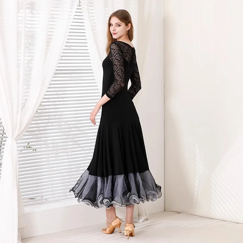 Modern Dance Dress MY907 Lace Ballroom Waltz Big Swing
