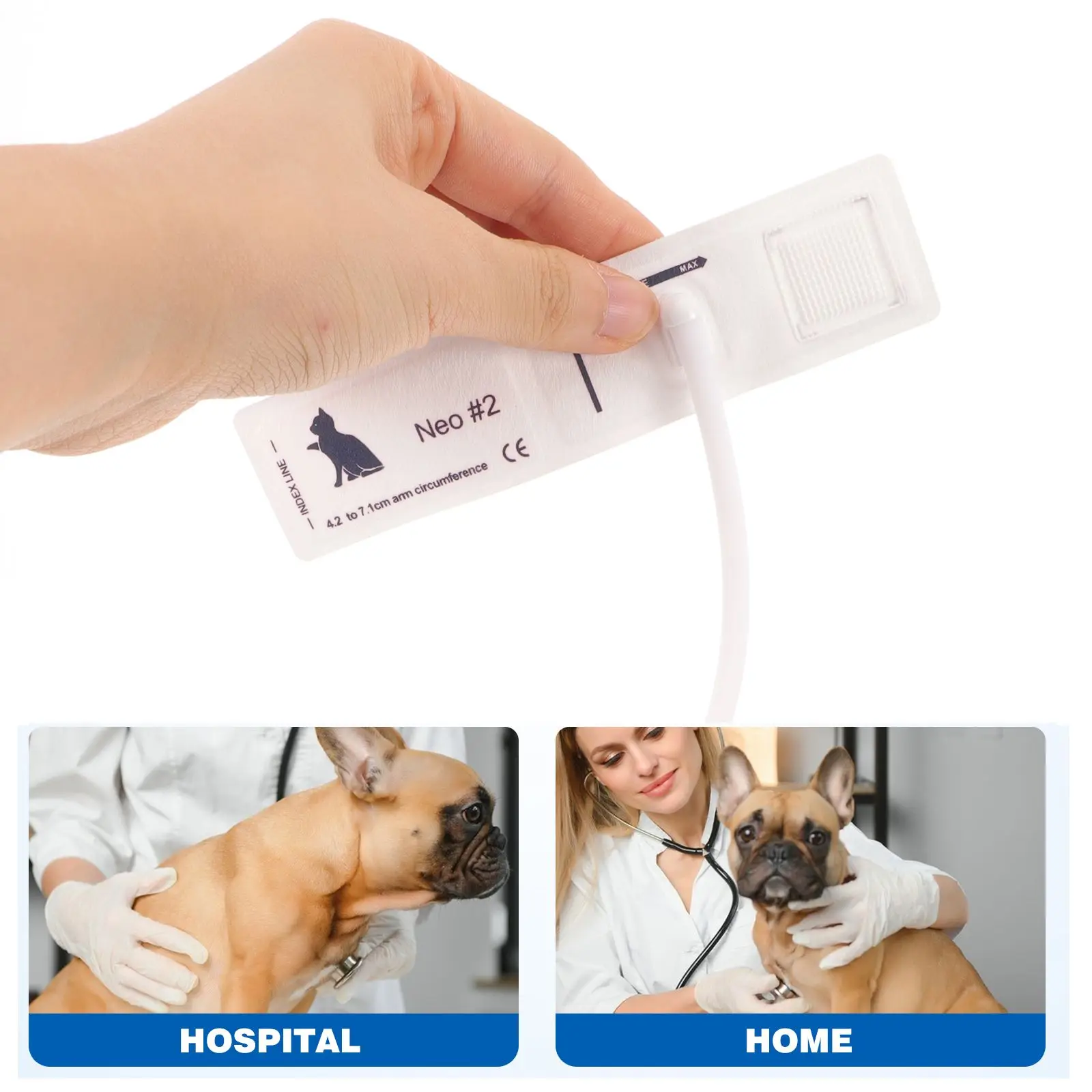 Pet Cuff Reusable Sphygmomanometer for Cat Dog Vet Animal Non Woven TPU Comfortable Reliable High