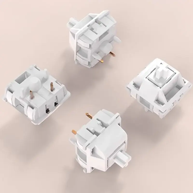 BGKYPRO Feker White Marble Switch 42gf 5Pins Linear Switches for Mechanical Keyboard Diy HIFI 20mm Spring