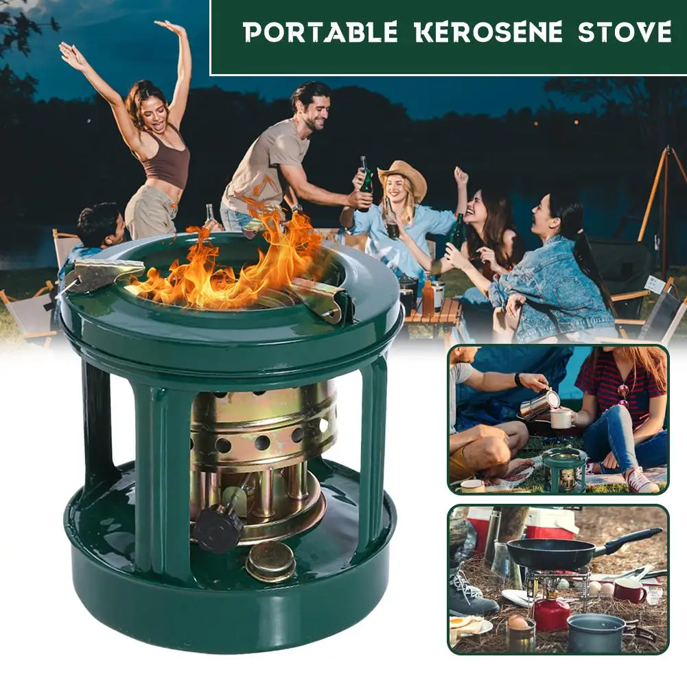 Portable Kerosene Stove Windproof Kerosene Burner Outdoor Camping Heater Patio Picnic Cooking Stove Paraffin Heater Safety