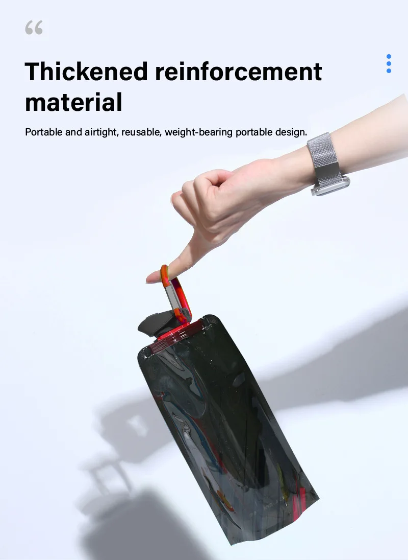 Description Picture 6 of itemPortable Ultralight Foldable Water Bag Duckbill Folding Sports Outdoor Fitness Cycling Portable Storage Large Capacity Wate Bag