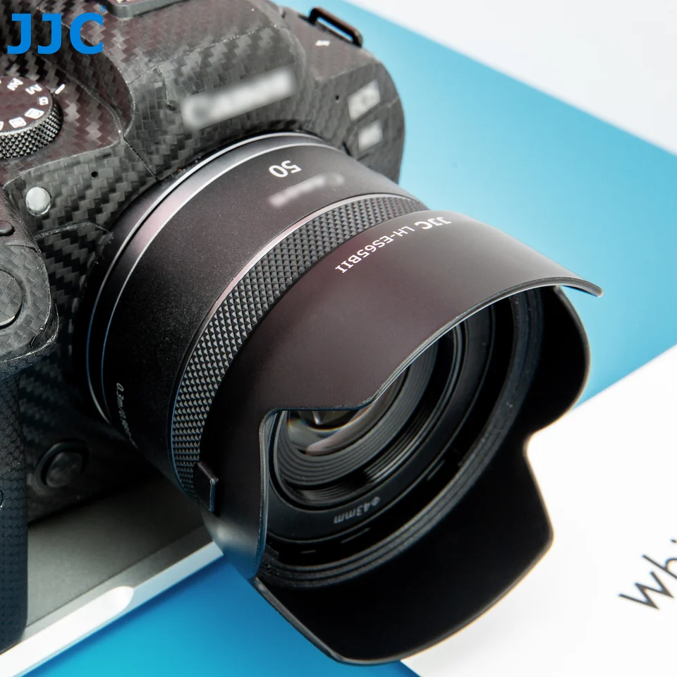 JJC ES-65B リバーシブルレンズフード Canon RF 50mm F1.8 STM レンズ