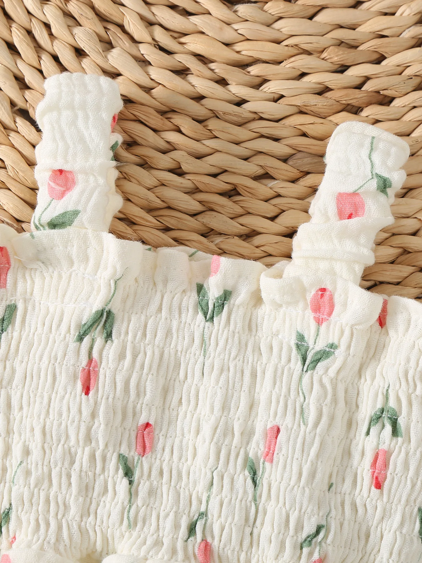 Summer Baby Girls Tulip Print Bodysuit One Piece