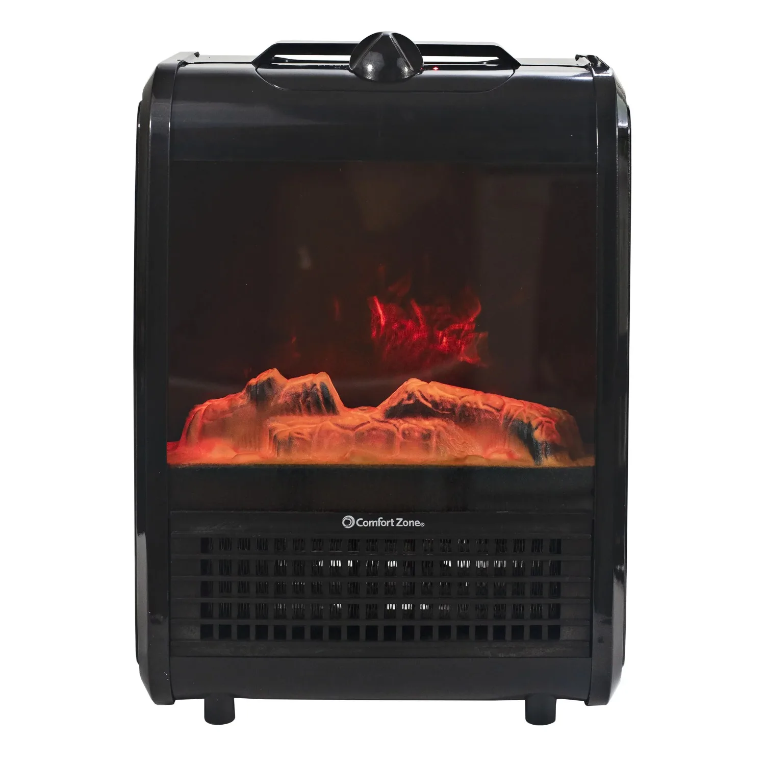 Ceramic Electric Fireplace Heater, 1200w Black and Red