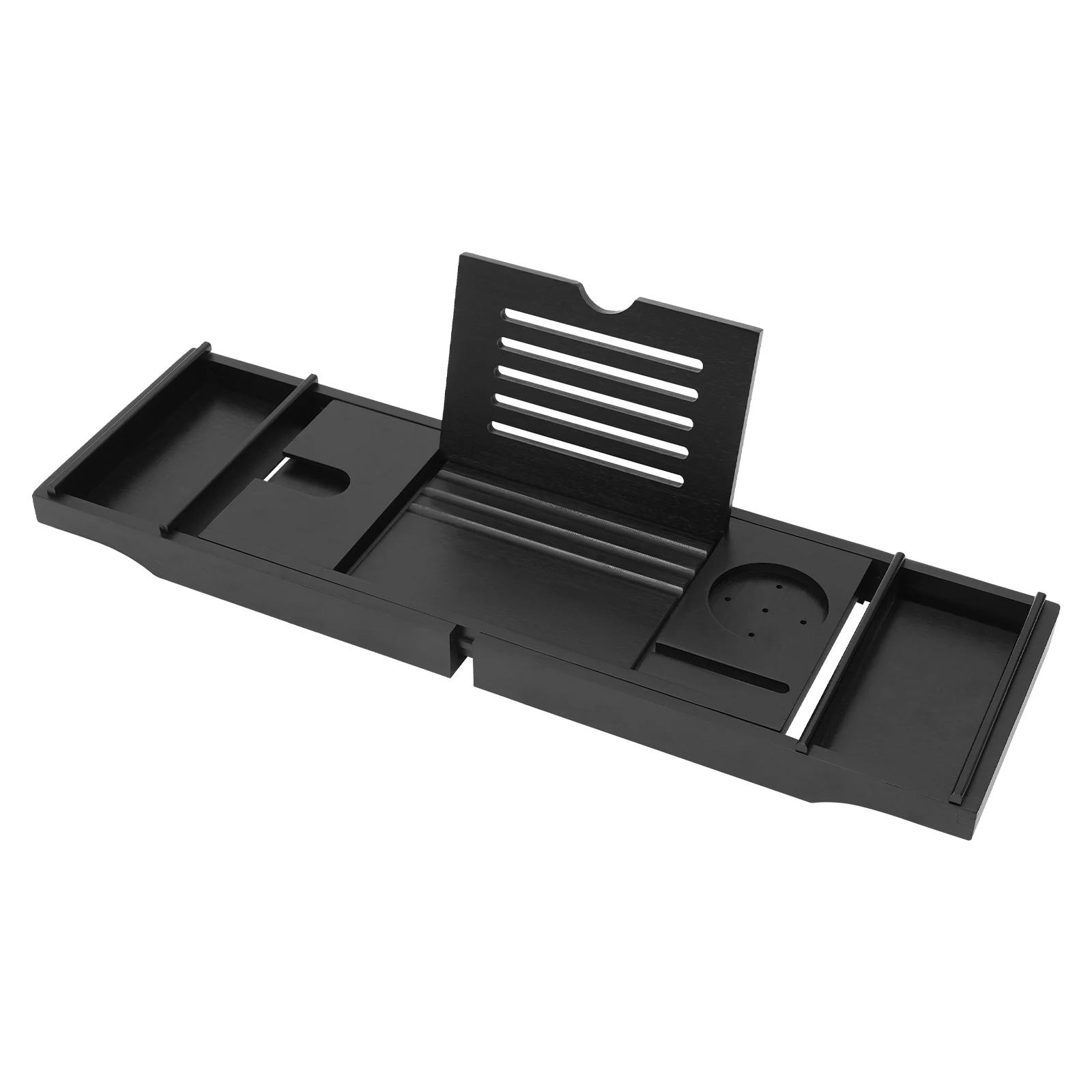 Erweiterbares Badewannenregal, Caddy-Tablett – Badewannen-Aufbewahrungsregal für Kerzen, Handtuch, Bade- und Serviertischtablett – Detail 10