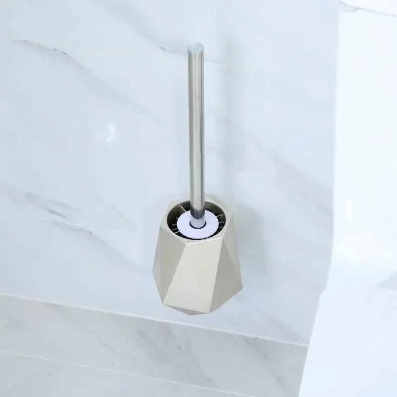 TPR Silicone Head Toilet Brush Nordic Wall-Mounted Or Floor-Standing Toilet Brush Holder Cleaning Bathroom Accessories