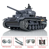 HENG LONG 1/16 7.0 Upgraded Metal Tracks German RC Panzer III L RTR Radio Control Tank 3848 Remote Control Car TH17342-SMT4 2