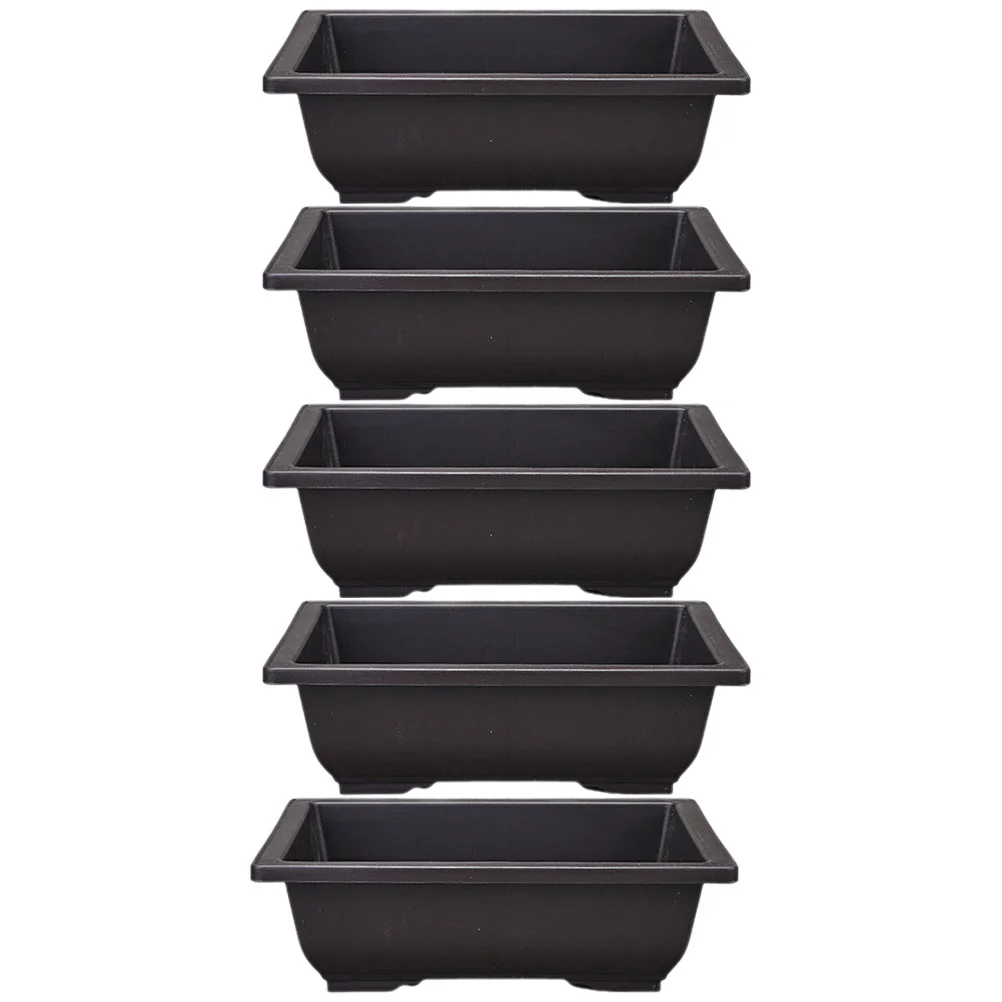

Office Accessories Home Gardening Pot Flower Planting Container Bonsai Rectangular Flowerpot Holder Plastic