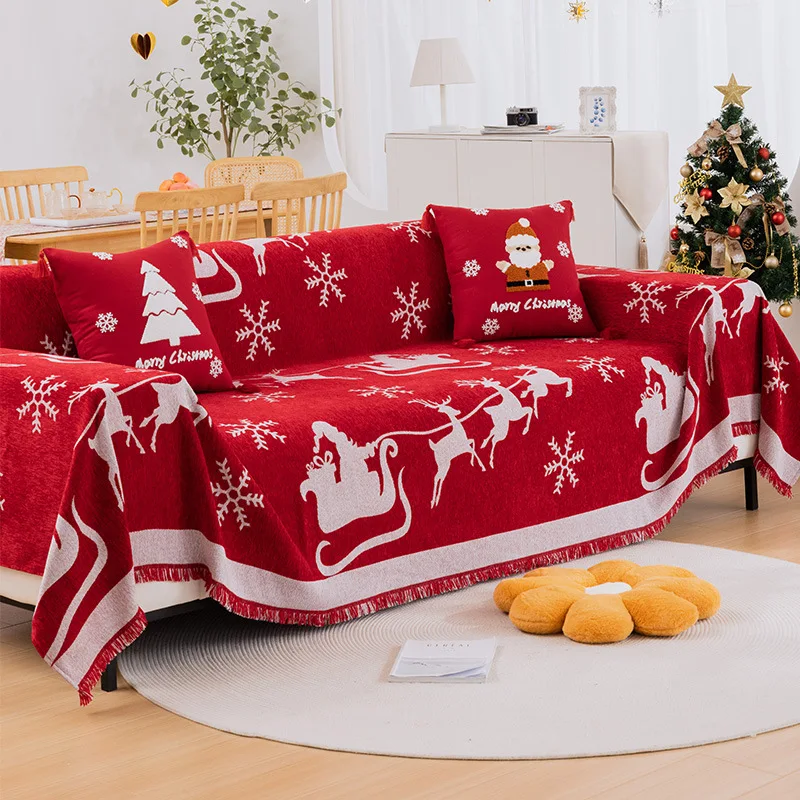 

Slipcover Chenille Christmas Sofa Cover Four Seasons Universal Sofa Blanket Cover Sofa