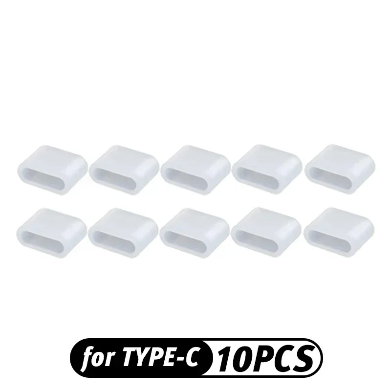 Clear Type-C USB Charging Port Dustproof Protector with Secure Rope Attachment