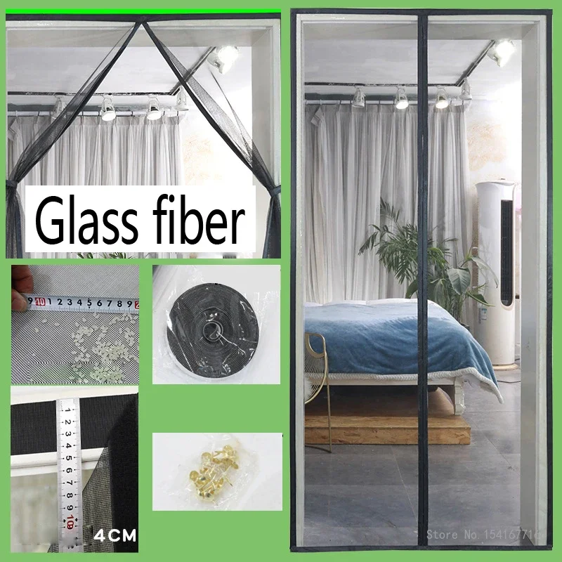 Summer Magnetic Screen Door Curtain Anti Mosquito Net Insect Fly Bug Curtains Automatic Closing Mesh Anti Mosquito Door Curtain