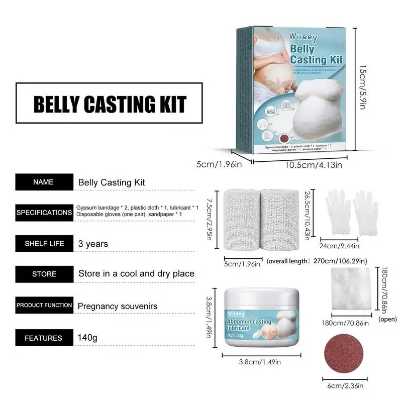 Belly Cast Belly Casting Kit For Decor Pregnancy Belly Mold Casting Kit  Unique Keepsake Plaster Gauze Bandage For Expecting - AliExpress