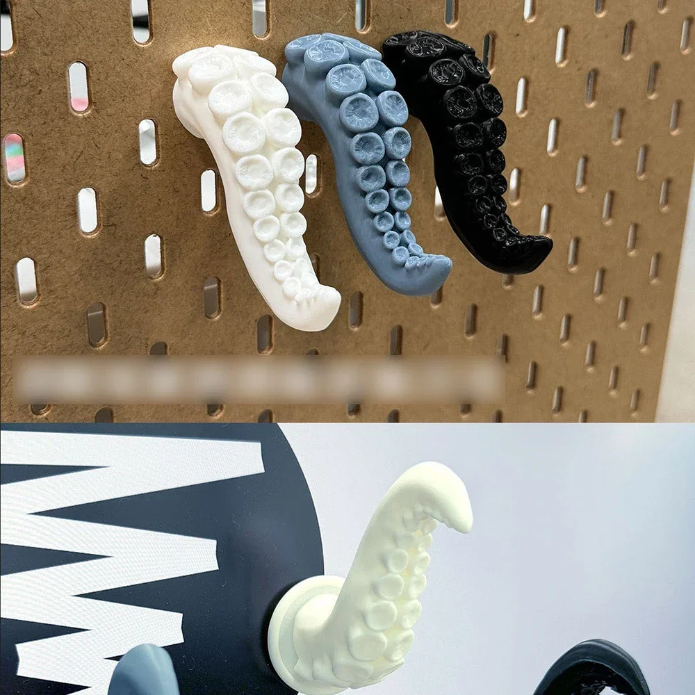 Octopus Tentacle-shaped Hook Wall-mounted Creative Hanger Multi-functional Hook for Hanging Clothes Towel for Perforated Board 3