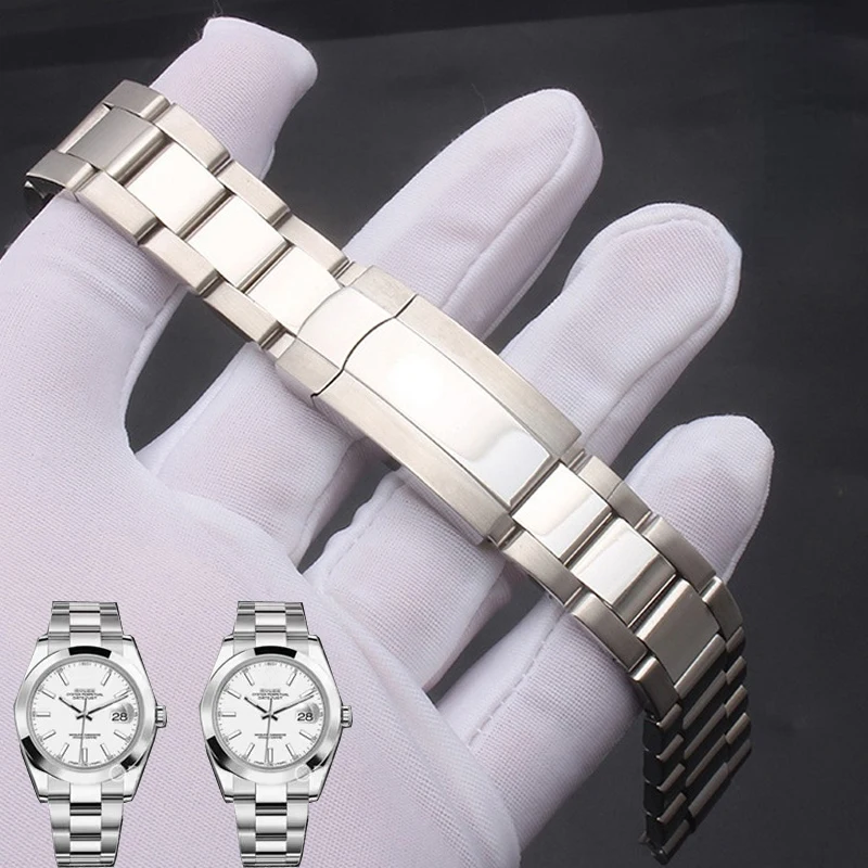 Cinturino Per Orologio In Acciaio Inossidabile Massiccio Da 20Mm Per Rolex Oyster Perpetual Datejust Daytona Submariner Cinturini Per Orologi Con Brac