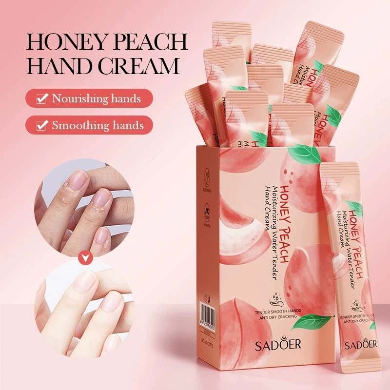 20pcs/1box Moisturizing Hand Cream Chamomile Honey Peach Grapefruit Anti Wrinkle Nourishing Hand Creams Hands Skin Products