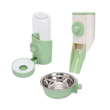 Automatic Pet Feeder with Hanging Bowl Water Bottle Food Container Dispenser for Puppy Cats Rabbit Birds Pet Feeding Product 1