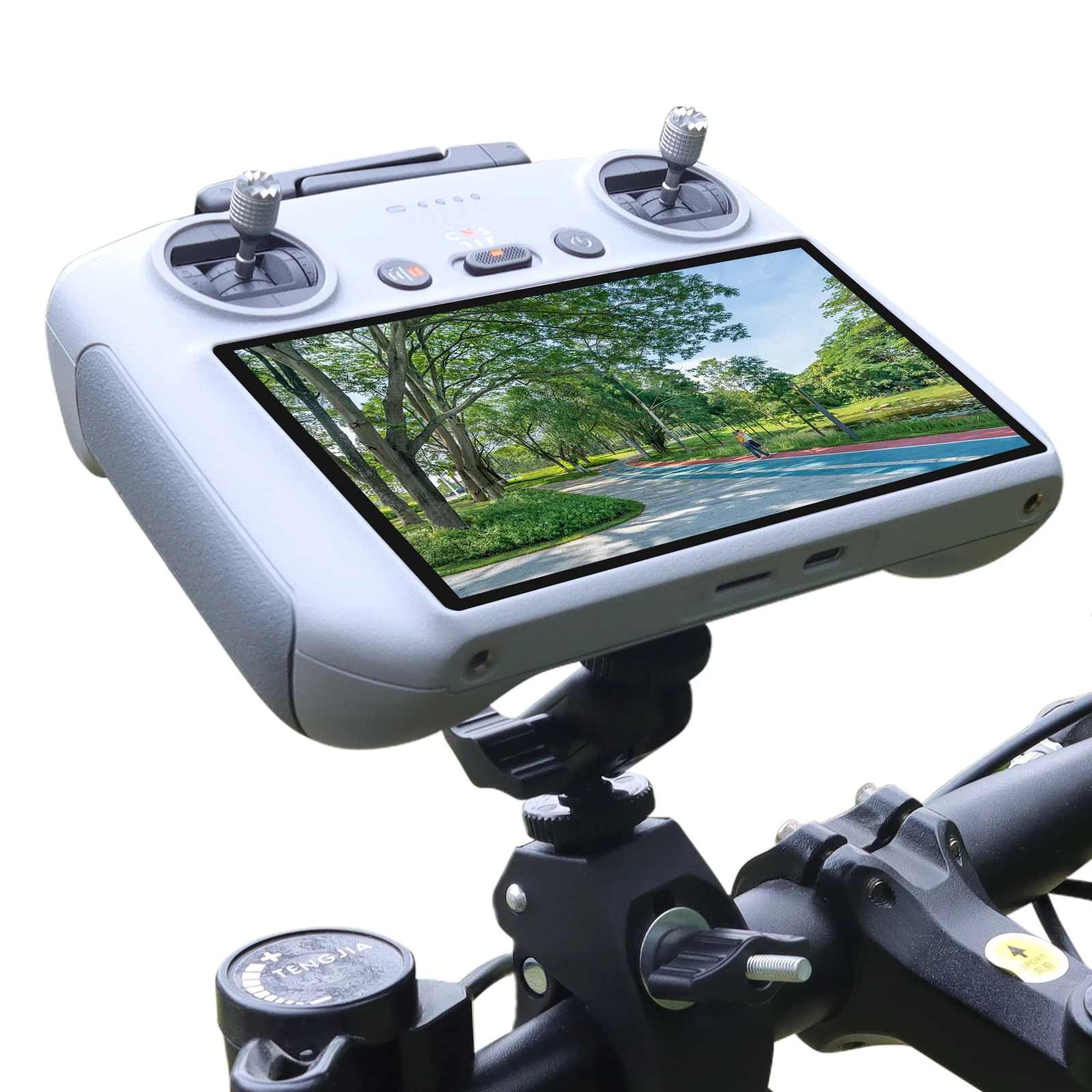 Installation facile du support de guidon pour DJI Air 3 RC 2 sur un guidon de moto