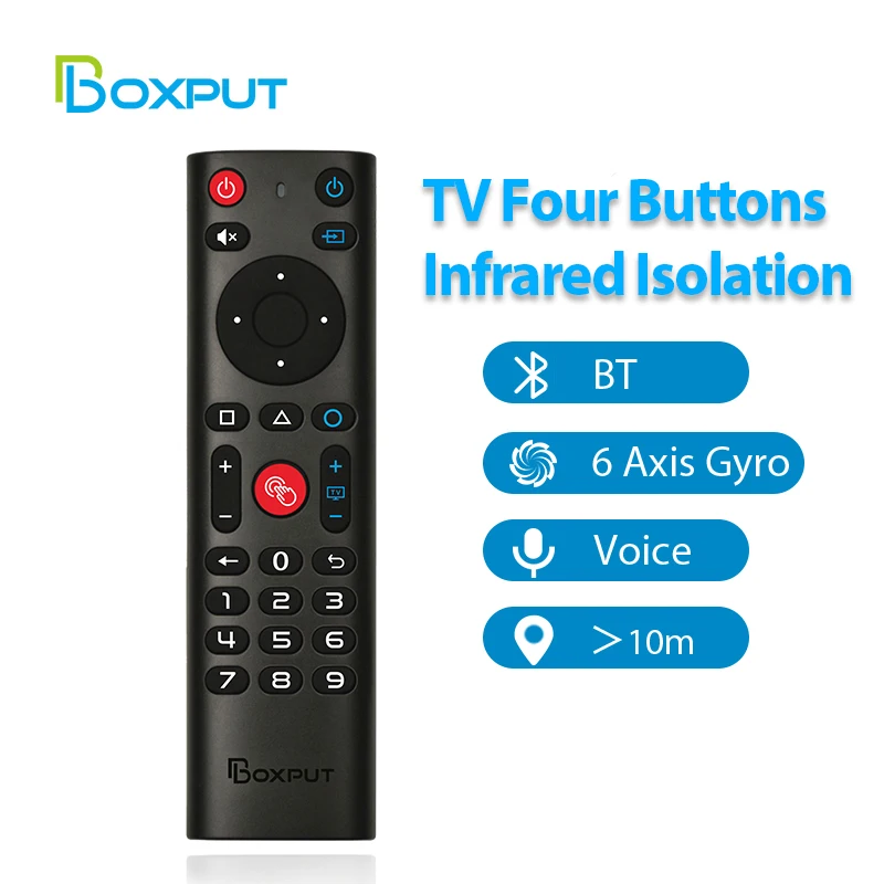 

BOXPUT BPR3S BT Air Mouse Voice Function IR Learning 2.4G Wireless Remote Controller With Gyroscope for Android TV Box Strick PC