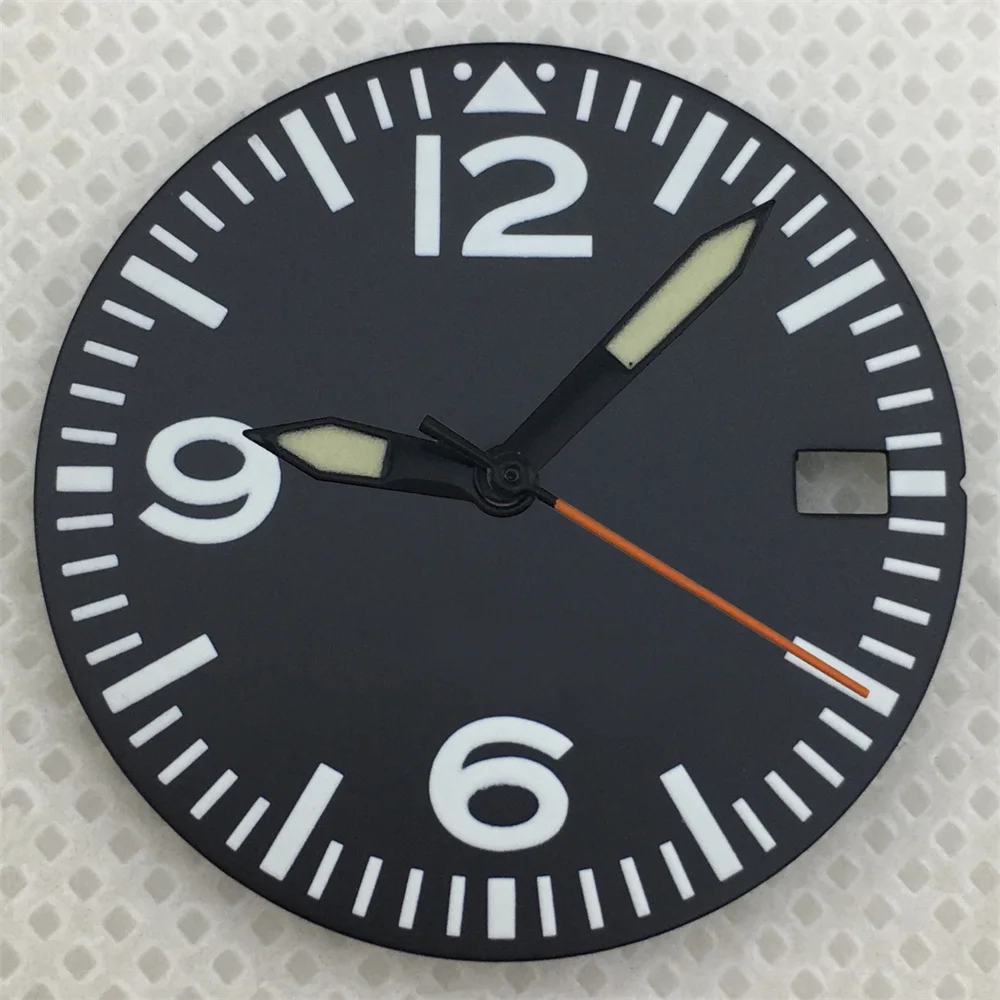 29mm Black and White Full Luminous Dial with Green Luminescence