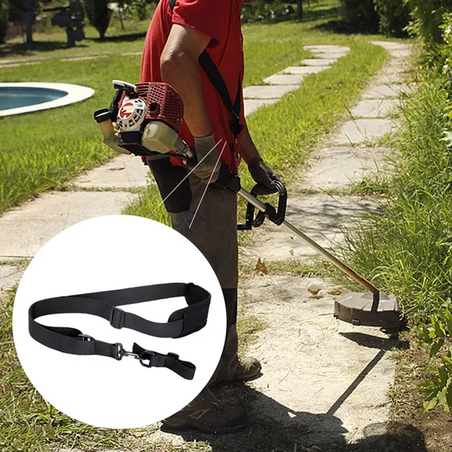 Sangle Réglable Outils Jardin Harnais Double Sangle JOKILY Pour Débroussailleuse - Confort Réglable Noir/orange Sangle Double épaule Réglable