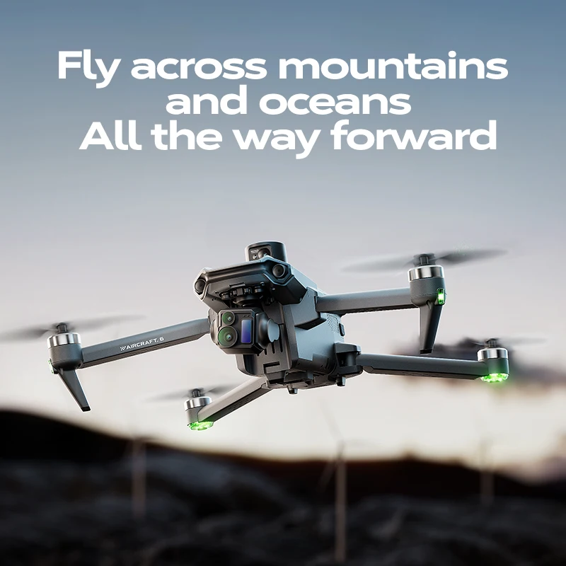 Yi6 Max 6000M LCD SC GPS Drone 8K Doppia Fotocamera 6G Wifi FPV 3-Axis Gimbal Professionale Evitamento Ostacoli Quadcopter RC Dron Giocattolo - immagine 2